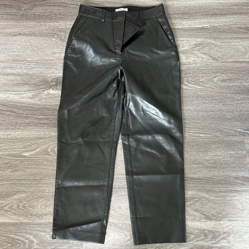 aritzia babaton command leather pants in black